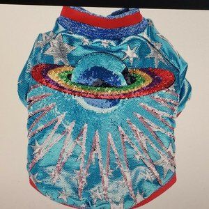 NEW PAWCLOUT SEQUIN GALAXY DOG BOMER JACKET XXL